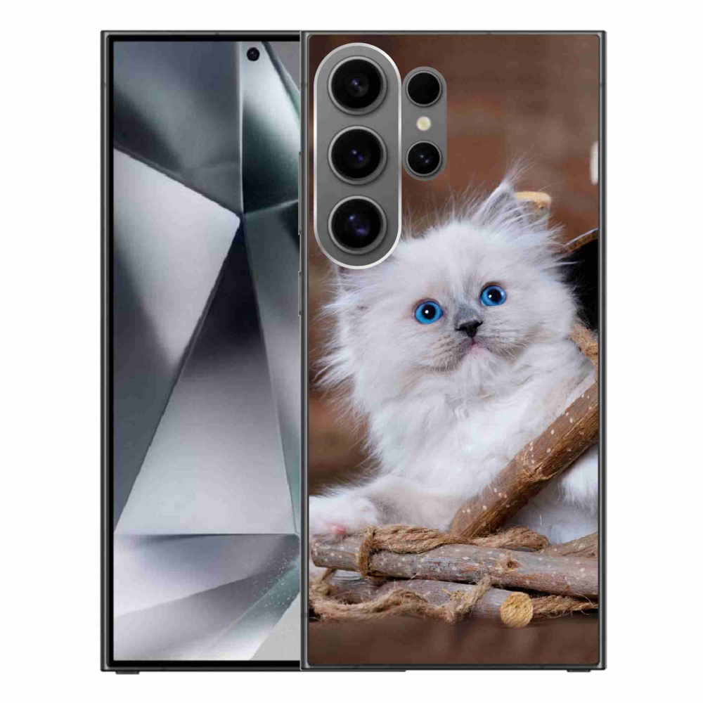 Gelový kryt mmCase na Samsung Galaxy S24 Ultra - bílé kotě