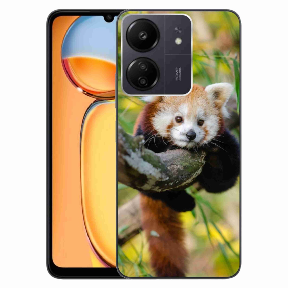 Gelový kryt mmCase na Xiaomi Poco C65/Redmi 13C - panda červená