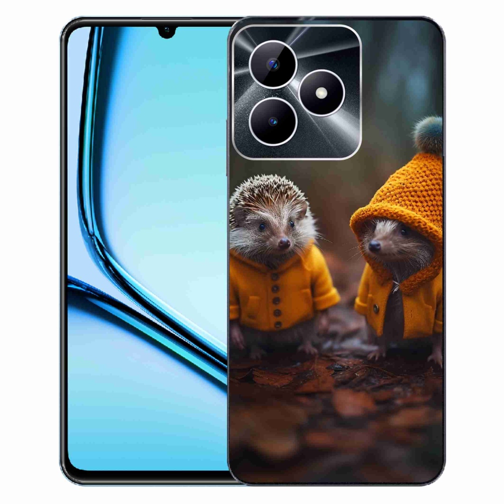 Gelový kryt mmCase na Realme Note 50 - ježci