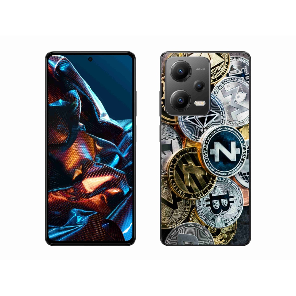 Gelový kryt mmCase na mobil Xiaomi Redmi Note 12 Pro 5G - kryptoměny