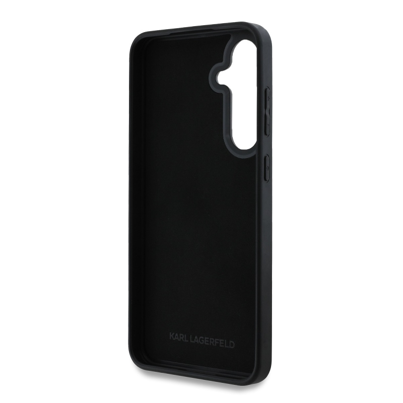 Karl Lagerfeld 3D Rubber Karl and Choupette Zadní Kryt pro Samsung Galaxy S24 FE Black
