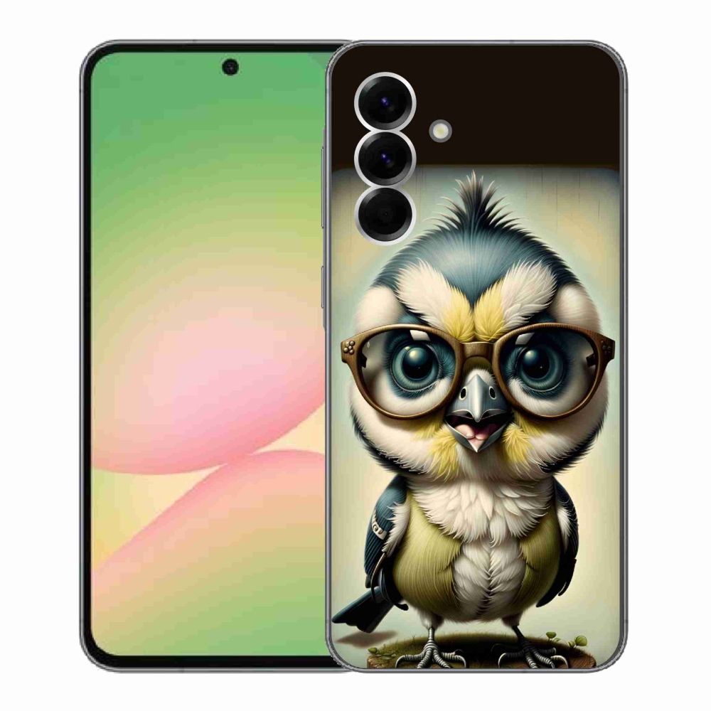 Gelový kryt mmCase na Samsung Galaxy A56 5G - mládě s brýlemi