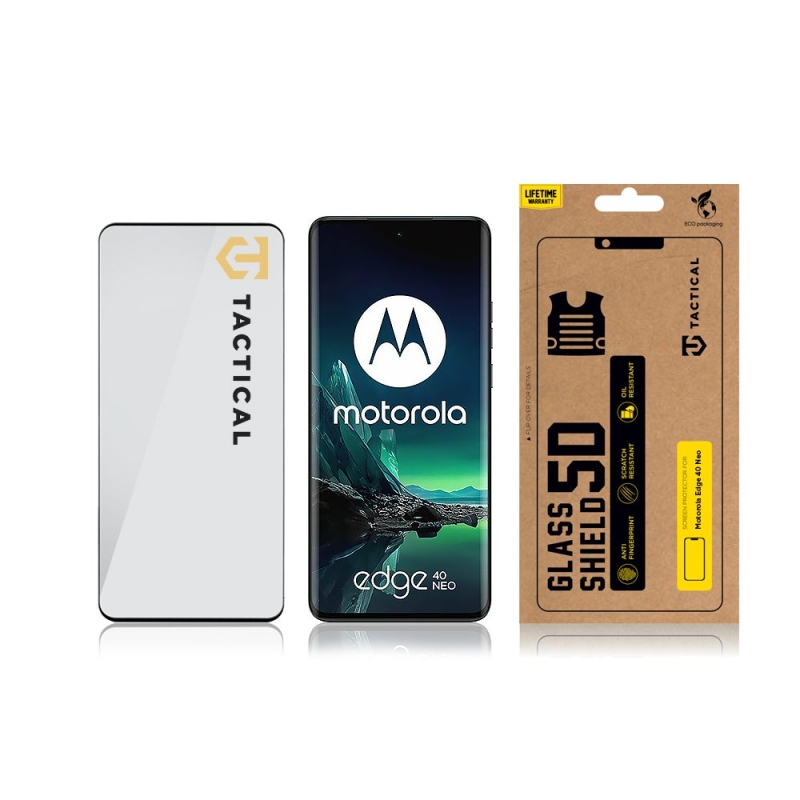 Tactical Glass Shield 5D sklo pro Motorola Edge 40 Neo Black 