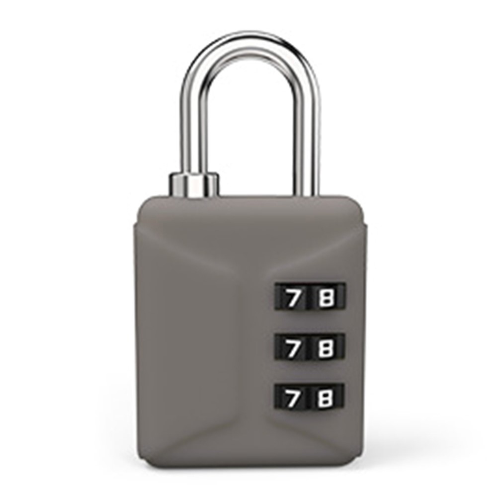Kompaktní tříčíselný zámek s kódem v šedém provedení