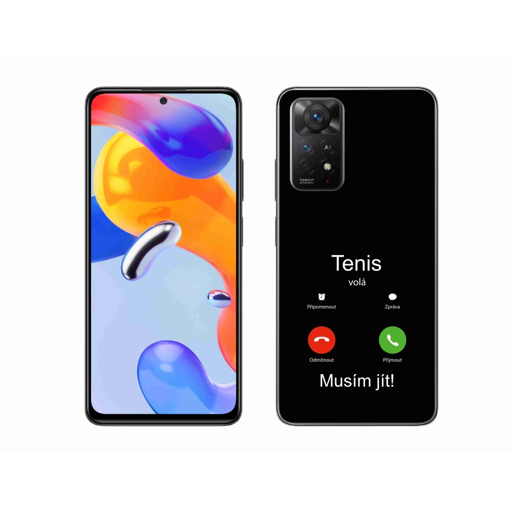 Gelový kryt mmCase na Xiaomi Redmi Note 11 Pro 4G/5G - tenis volá černé pozadí