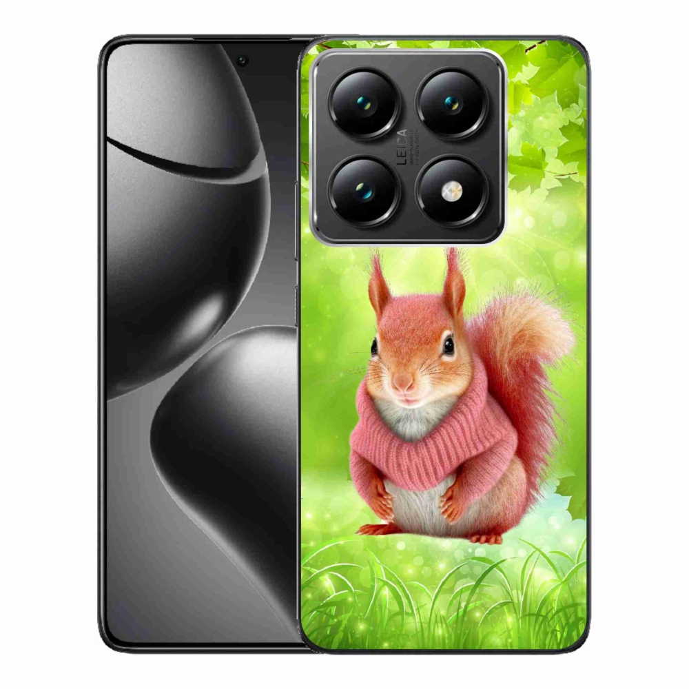 Gelový kryt mmCase na Xiaomi 14T Pro - veverka ve svetru