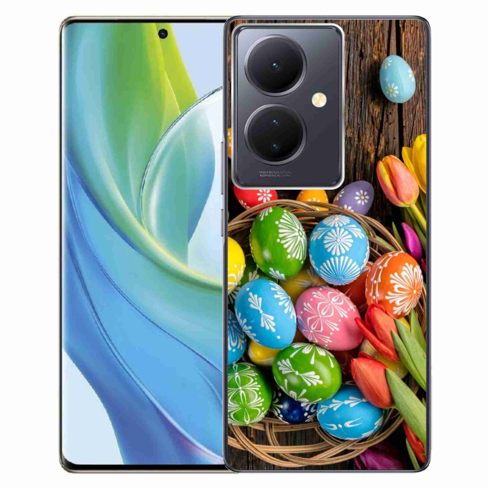 Gelový kryt mmCase na Vivo V29 Lite 5G - velikonoční vajíčka