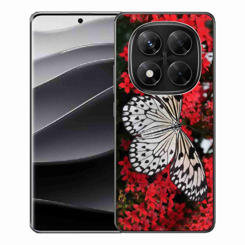 Gelový kryt mmCase na Xiaomi Redmi Note 14 Pro 5G/Poco X7 5G - černobílý motýl 1