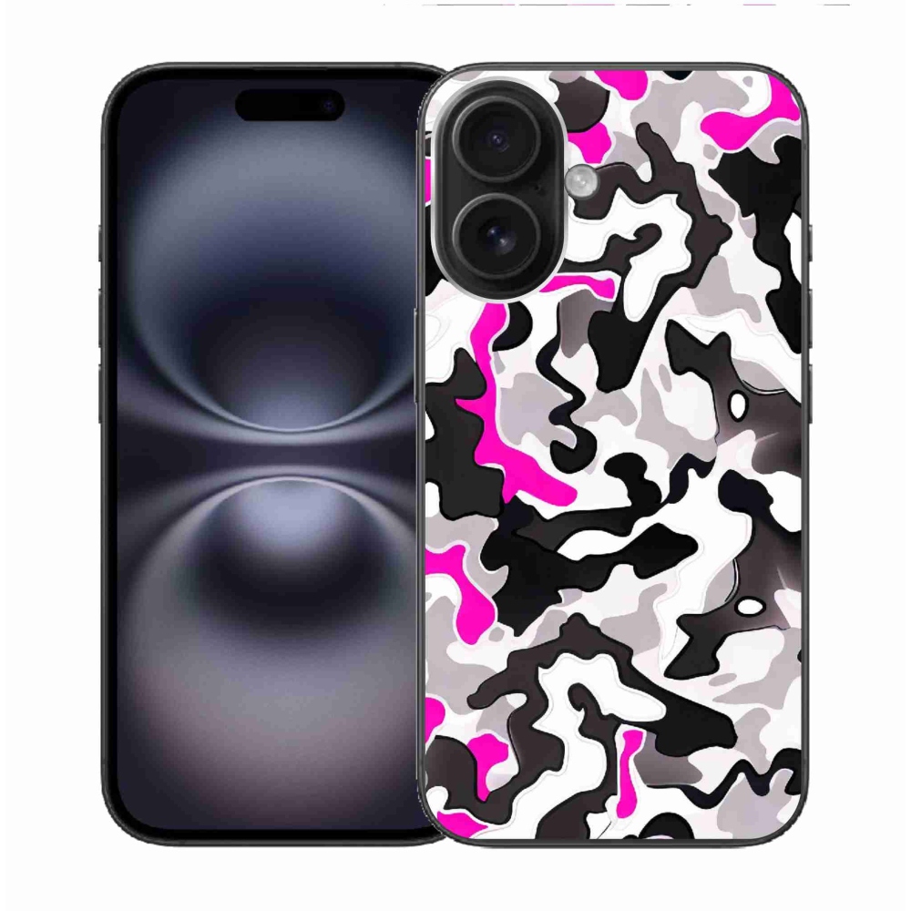 Gelový kryt mmCase na iPhone 16 - maskáčový vzor 5