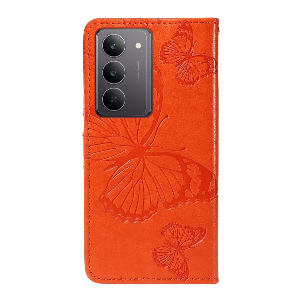 Big Butterfly knížkové pouzdro na Realme C75 - oranžové