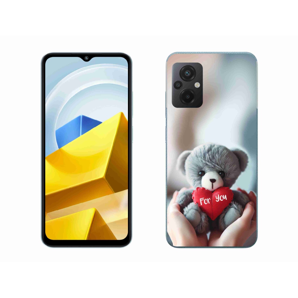 Gelový kryt mmCase na Xiaomi Poco M5 4G - medvídek pro zamilované