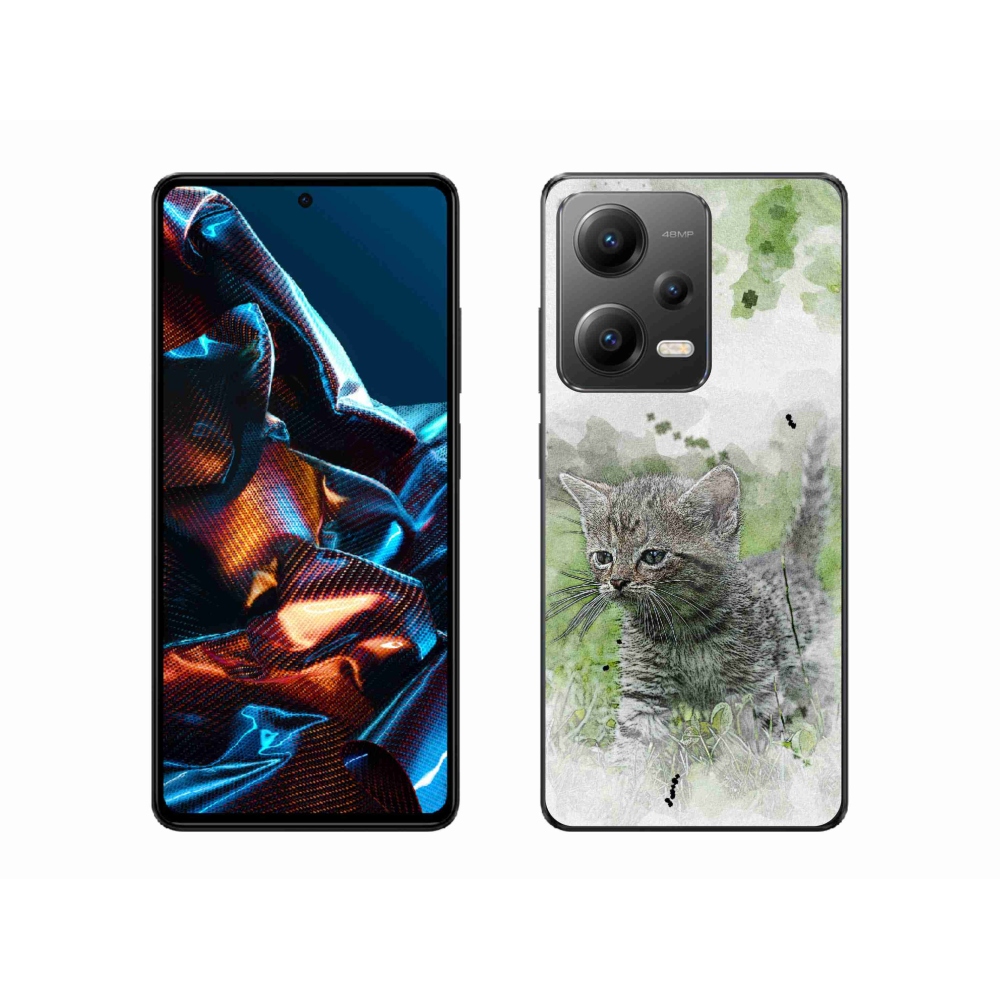 Gelový kryt mmCase na mobil Xiaomi Redmi Note 12 Pro 5G - roztomilé kotě 1