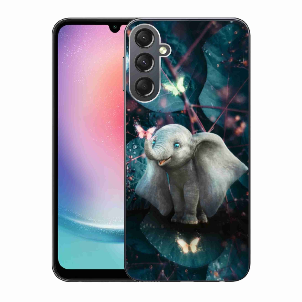 Gelový kryt mmCase na Samsung Galaxy A24 - roztomilý slon