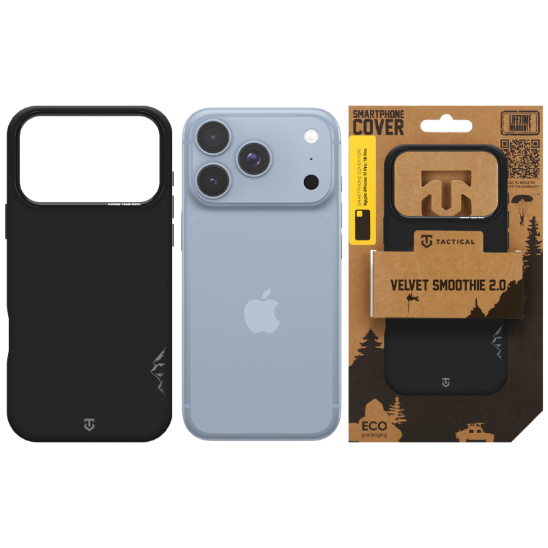 Tactical MagForce Velvet Smoothie 2.0 Kryt pro Apple iPhone 18 Pro/17 Pro Asphalt