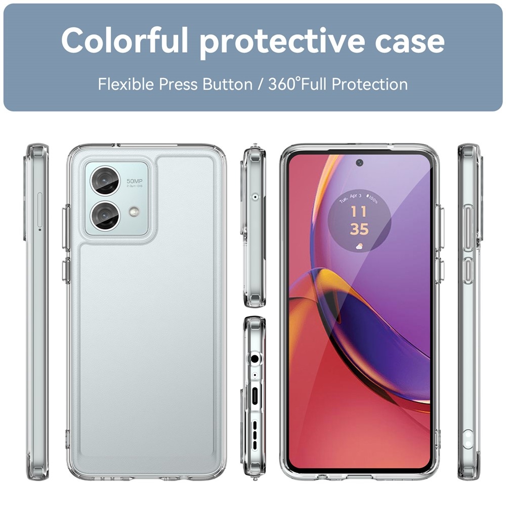 Gelový obal s pevnými zády na Motorola Moto G84 5G - průhledný