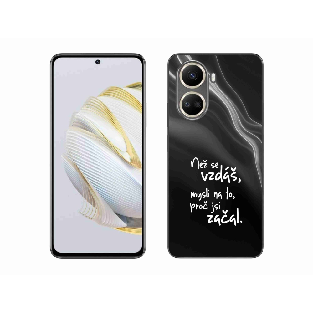 Gelový kryt mmCase na Huawei Nova 10 SE - citát 2 černé pozadí
