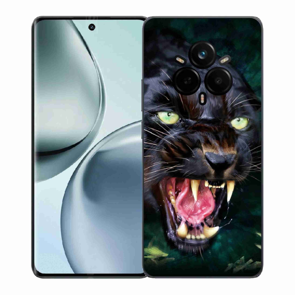 Gelový kryt mmCase na Realme 14 Pro+ 5G - rozzuřený černý panter