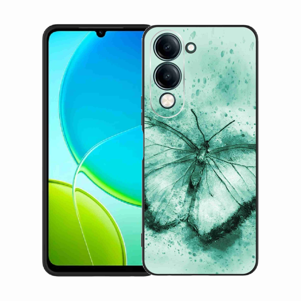 Gelový kryt mmCase na Vivo Y29s 5G - zelený motýl