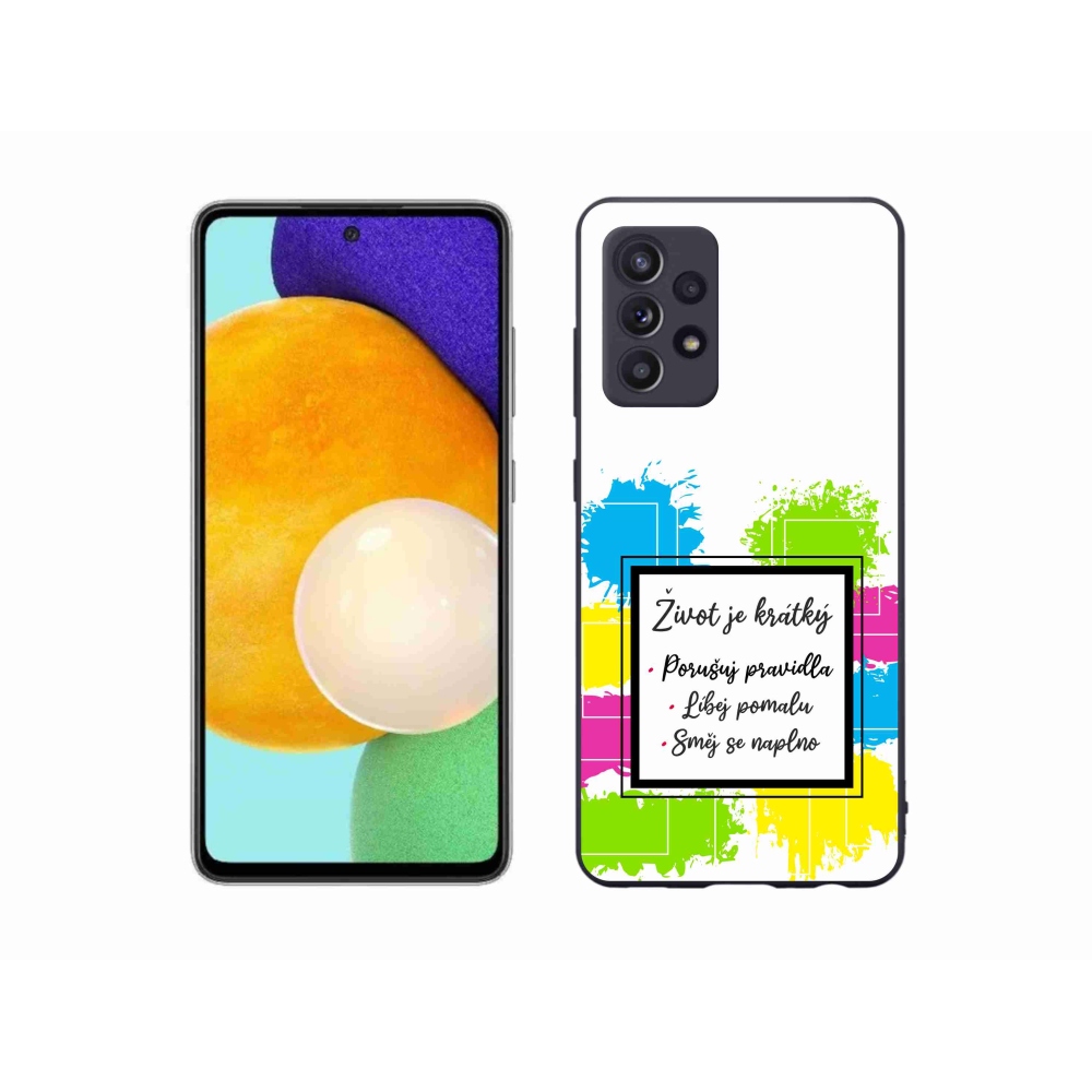 Gelový kryt mmCase na Samsung Galaxy A52/A52 5G - citát 5 bílé pozadí