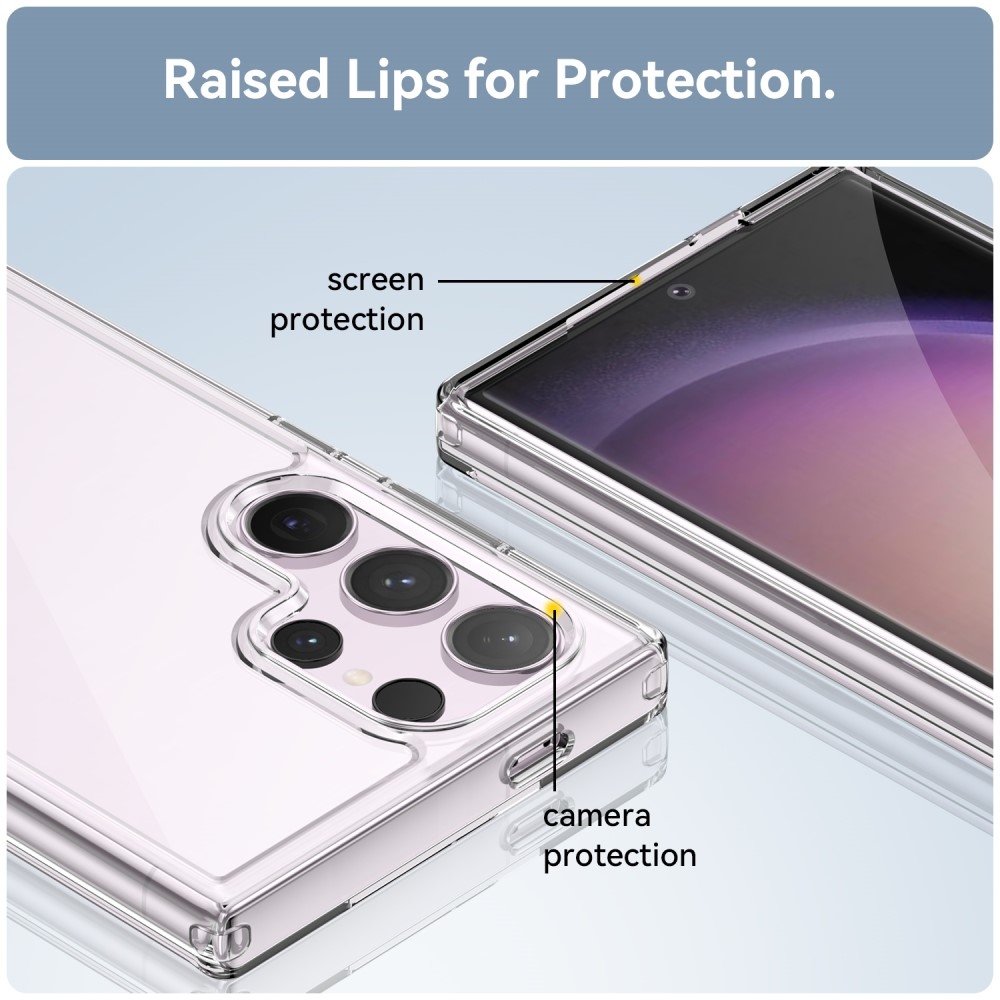 Gelový obal s pevnými zády na Samsung Galaxy S24 Ultra - průhledný