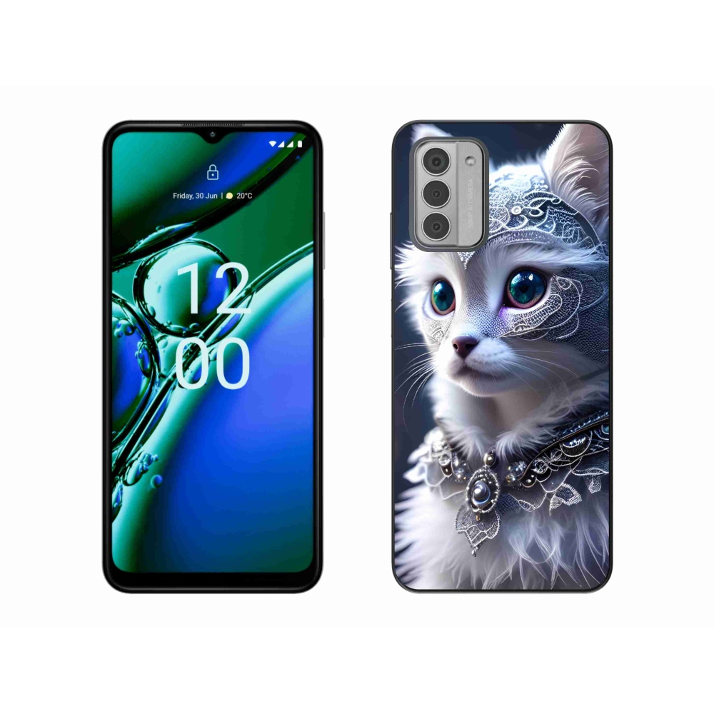 Gelový kryt mmCase na Nokia G42 - bílá kočka