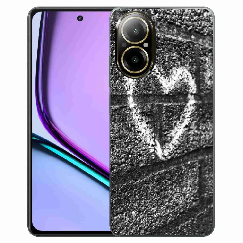 Gelový kryt mmCase na Realme C67 - srdce na zdi