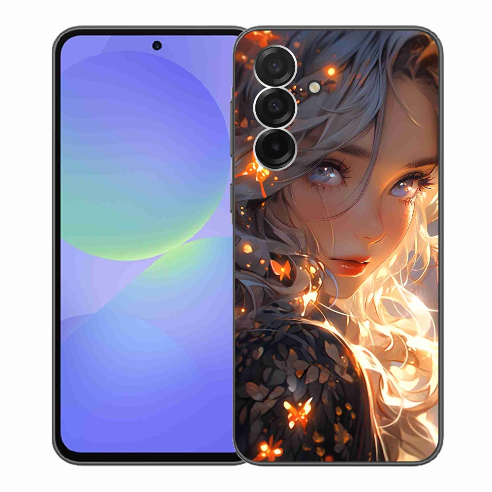 Gelový kryt mmCase na Samsung Galaxy A36 5G - dívka a motýli