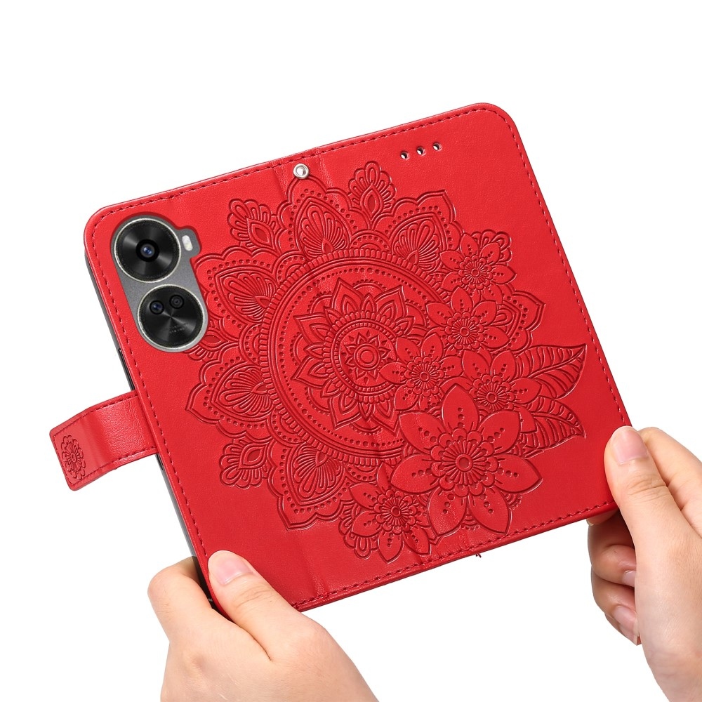 Mandala knížkové pouzdro na Huawei Nova 12 SE - červené