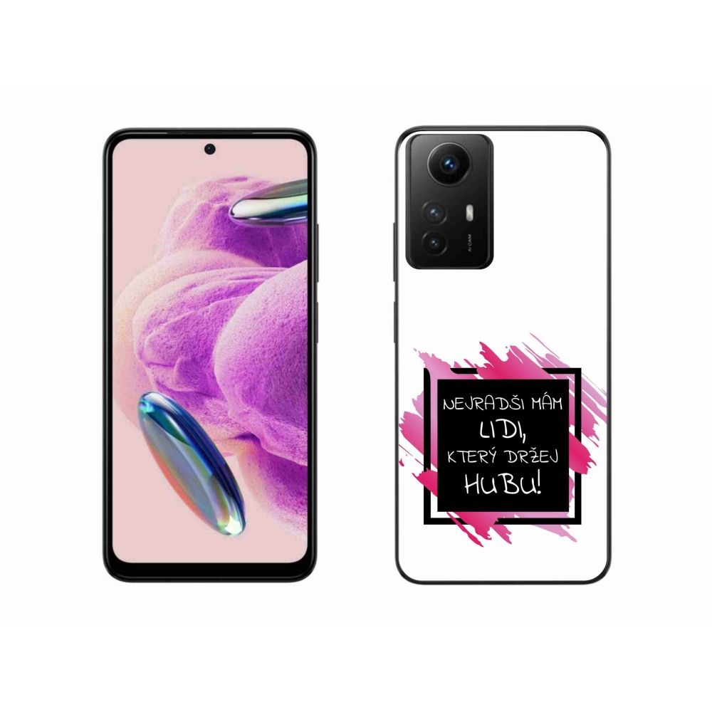 Gelový kryt mmCase na Xiaomi Redmi Note 12S - vtipný text 7 černobílé pozadí
