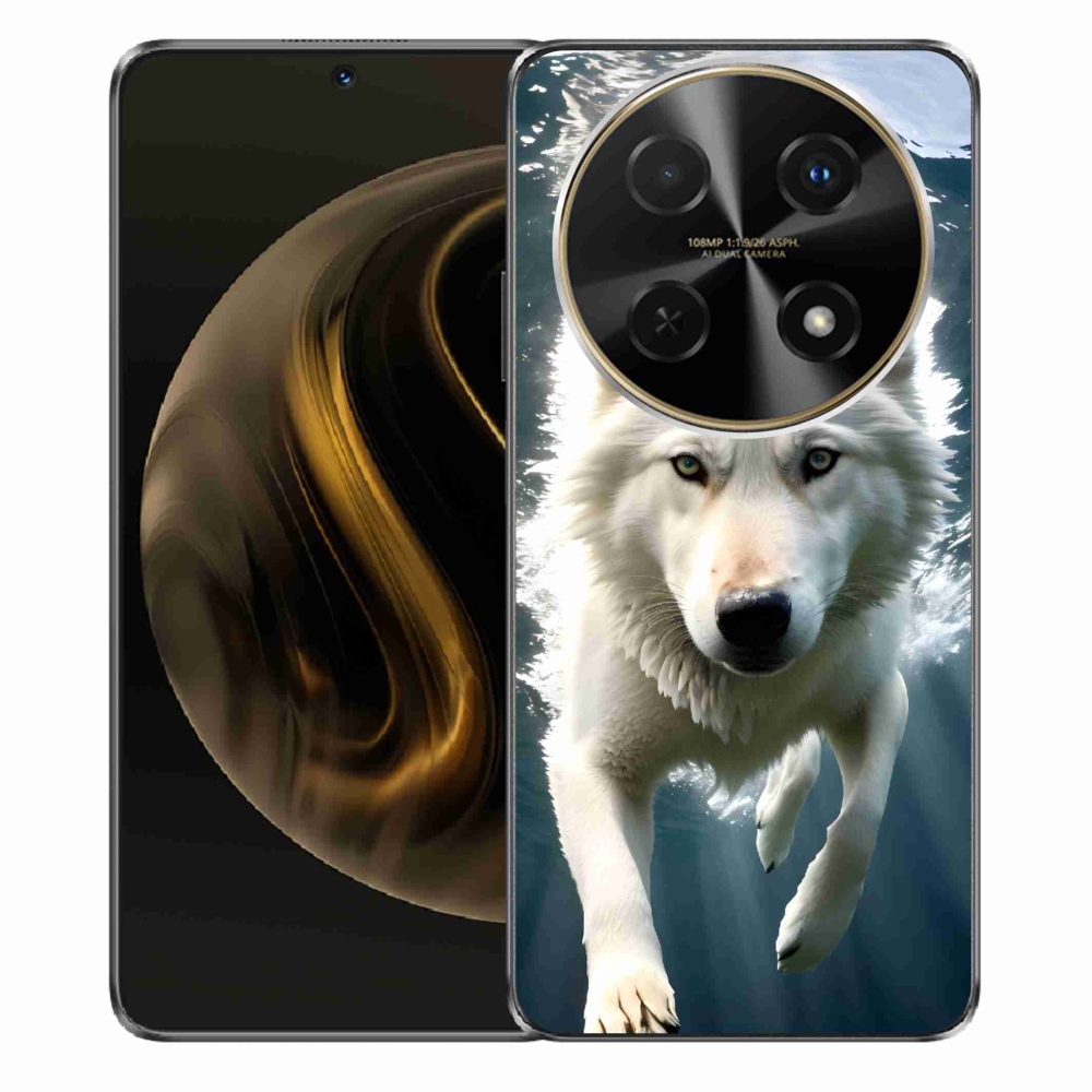 Gelový kryt mmCase na Huawei Nova 12i - bílý vlk