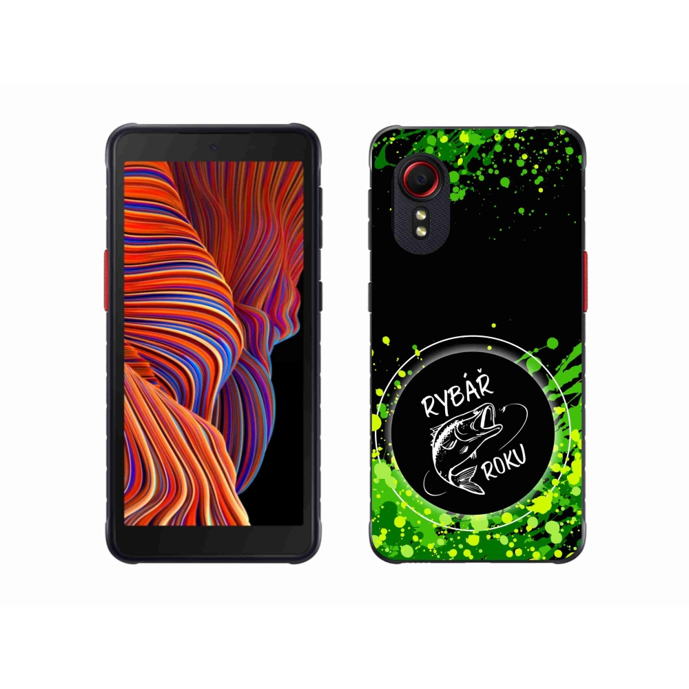 Gelový kryt mmCase na Samsung Galaxy Xcover 5 - rybář roku černé pozadí