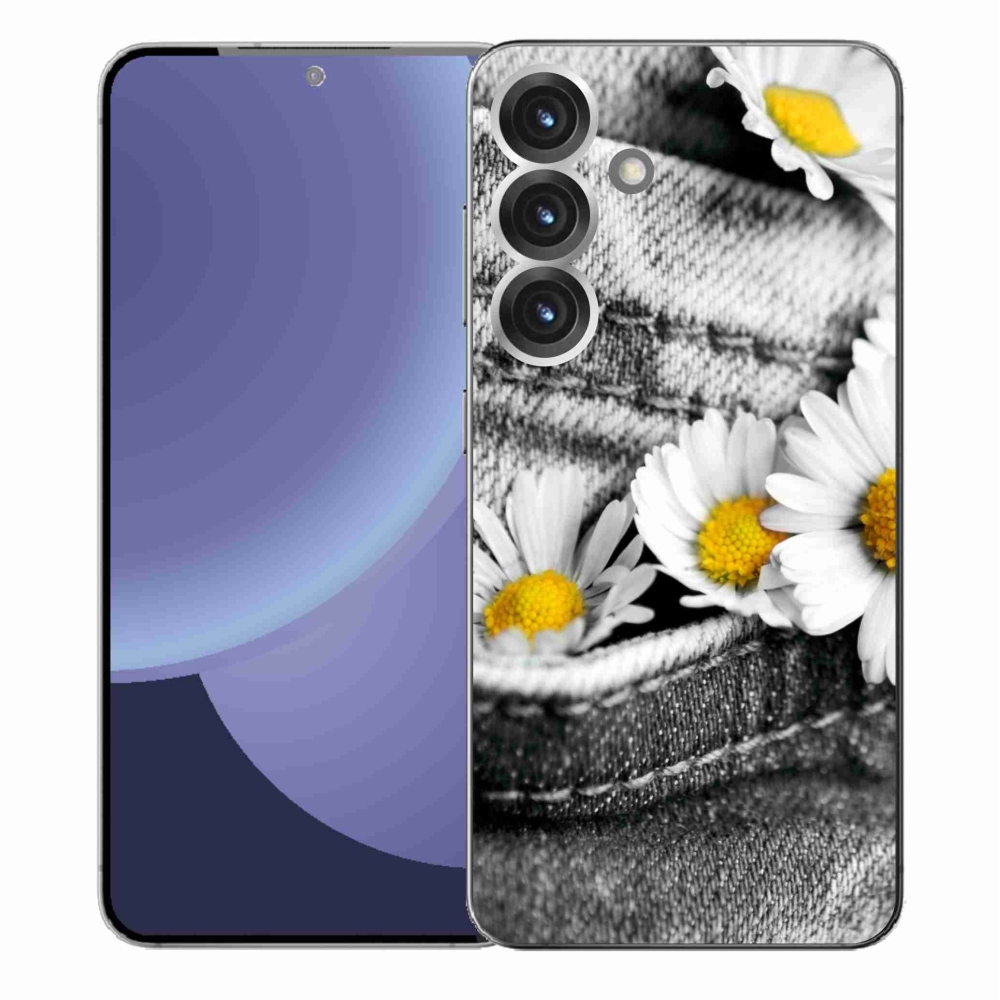 Gelový kryt mmCase na Samsung Galaxy S25+ - kopretiny