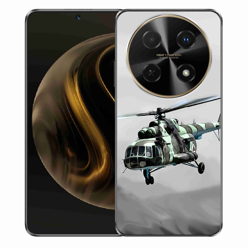 Gelový kryt mmCase na Huawei Nova 12i - vojenský vrtulník