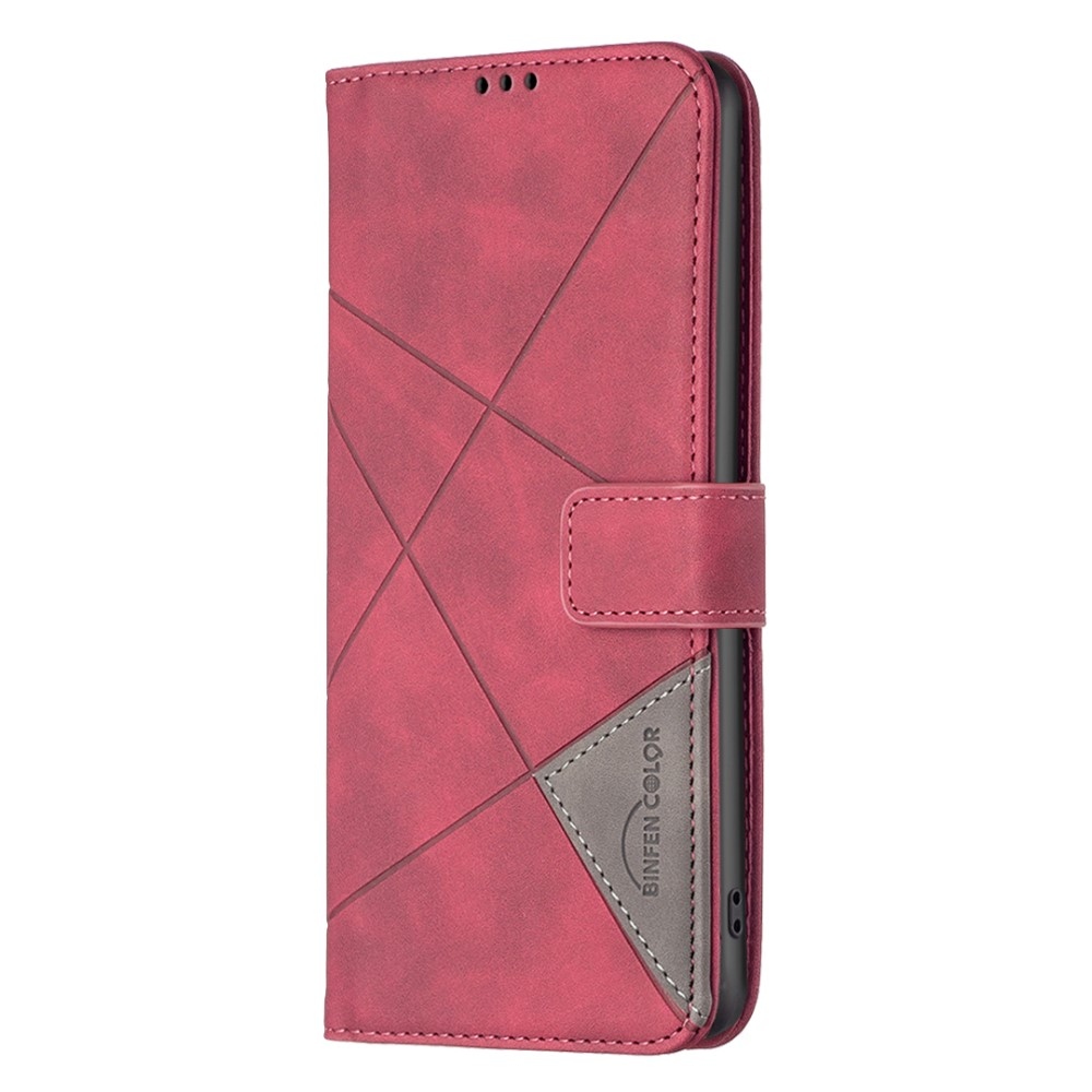 BINFEN knížkové pouzdro na Xiaomi Redmi 13 4G/Poco M6 4G - červené