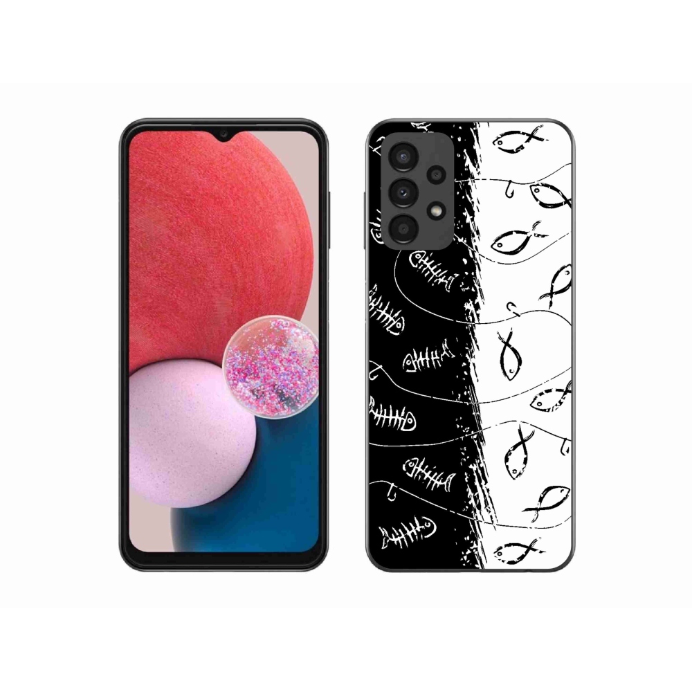 Gelový kryt mmCase na Samsung Galaxy A13 4G - kostry a rybky