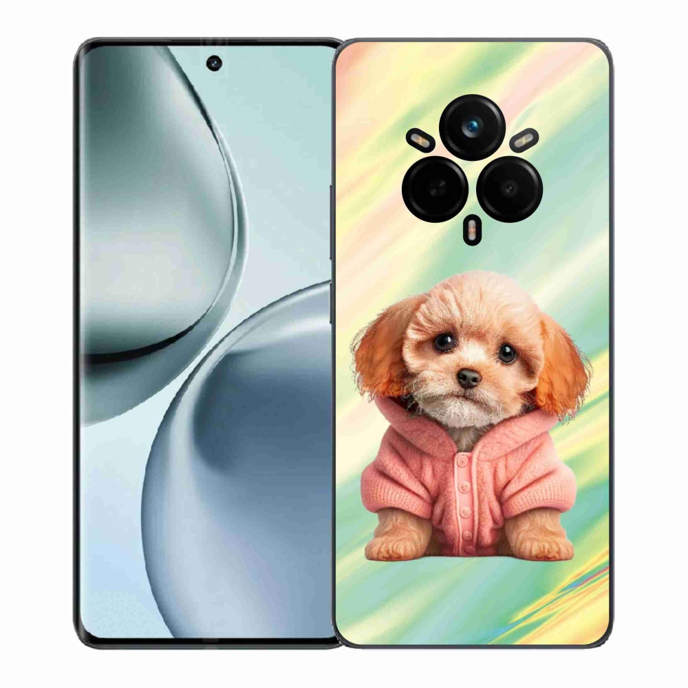 Gelový kryt mmCase na Realme 14 Pro+ 5G - štěně ve svetru