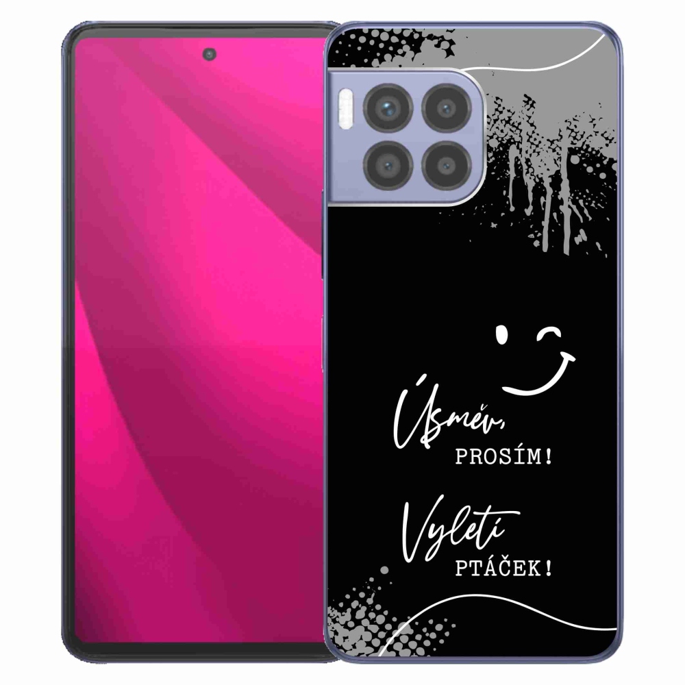 Gelový kryt mmCase na T-Mobile T Phone 2 Pro - vtipný text 4 černé pozadí