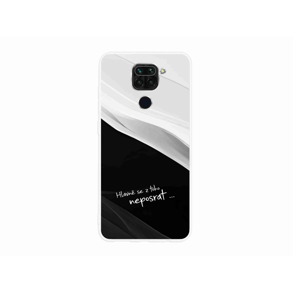 Gelový kryt mmCase na Xiaomi Redmi Note 9 - vtipný text 13 černobílé pozadí