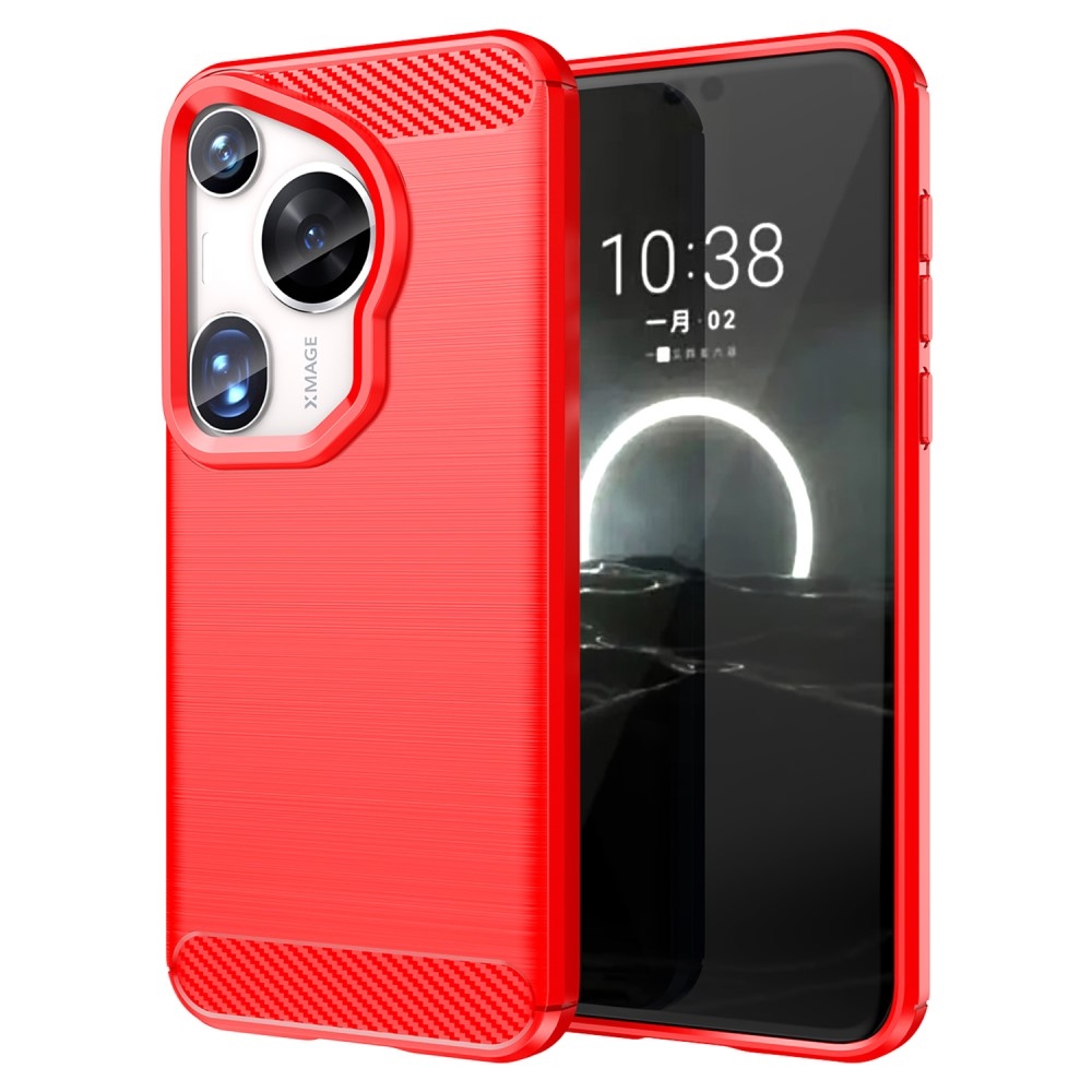 Carbon odolný gelový obal na Huawei Pura 70 Ultra - červený