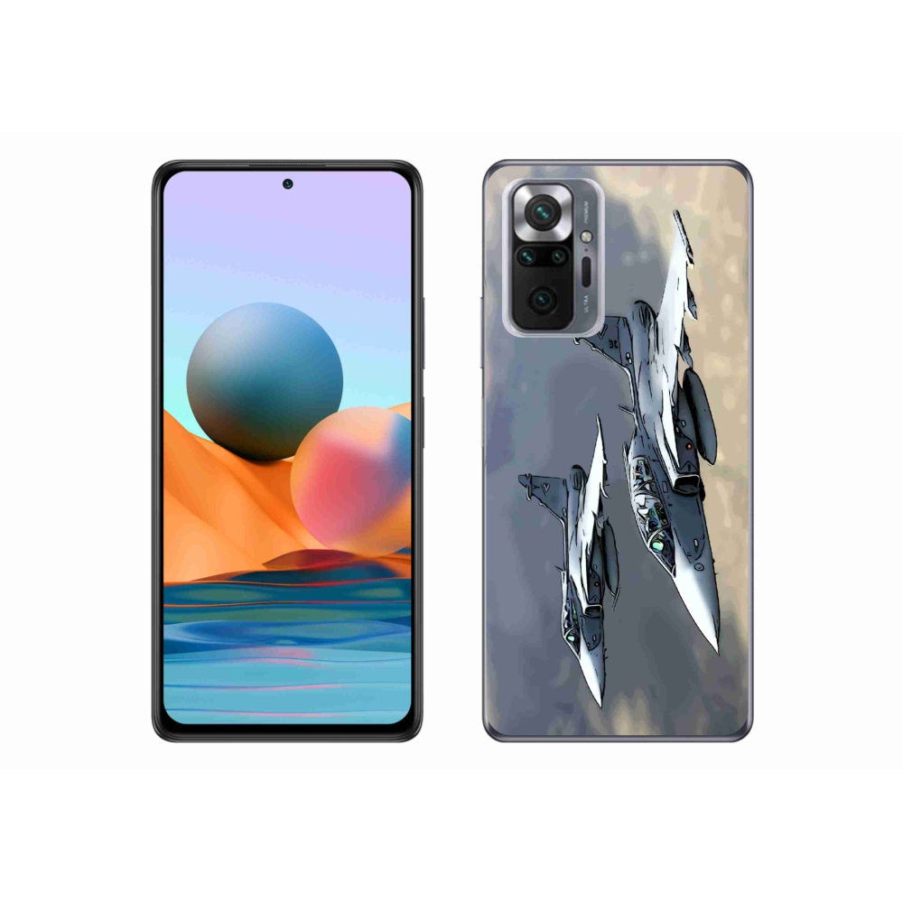 Gelový kryt mmCase na Xiaomi Redmi Note 10 Pro - stíhačky