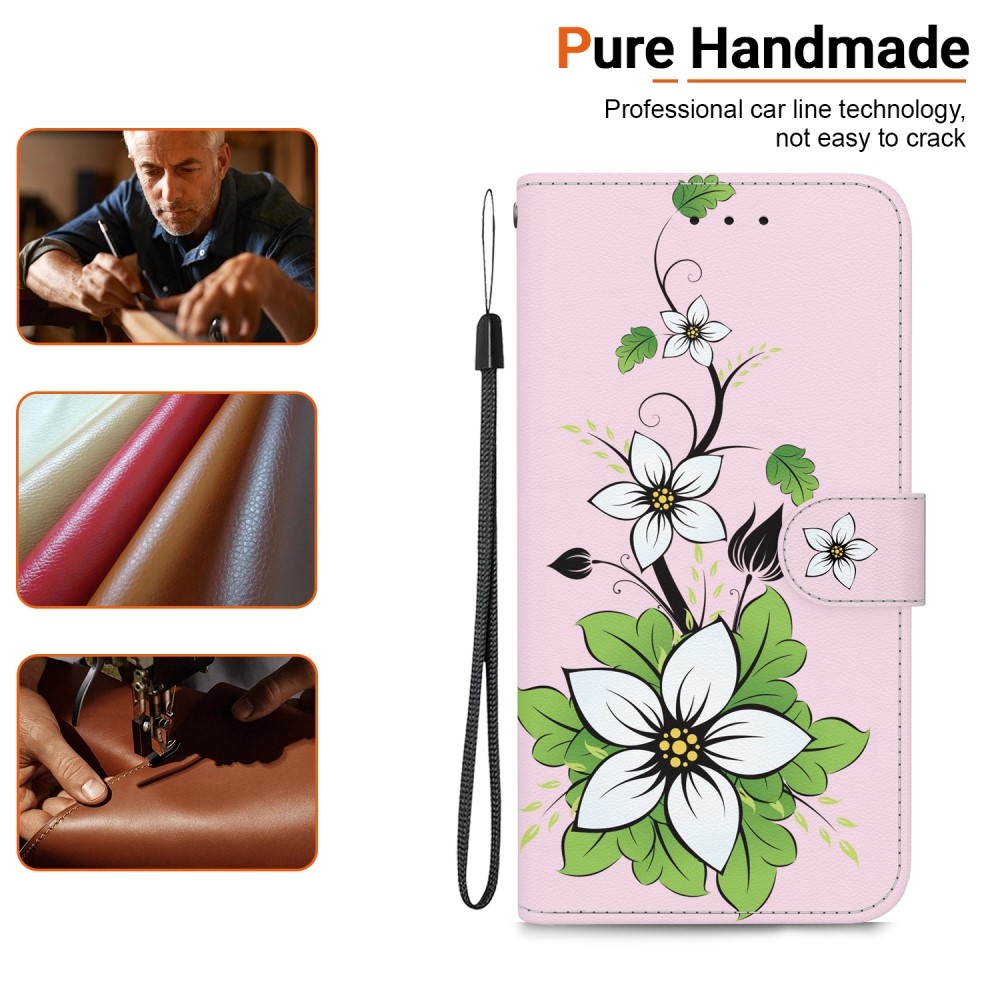 Printern knížkové pouzdro na Xiaomi Redmi Note 14 5G - lilie
