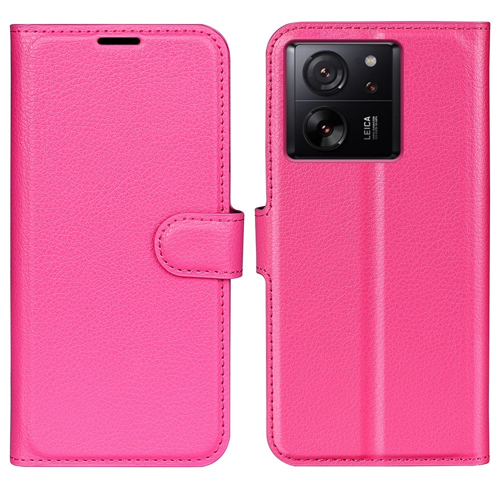 Litchi knížkové pouzdro na Xiaomi 13T/13T Pro - rose