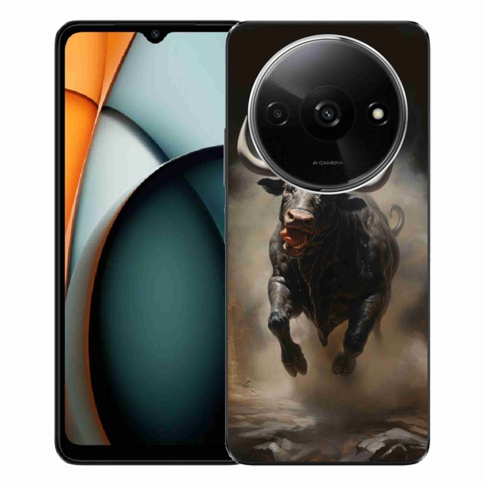 Gelový kryt mmCase na Xiaomi Redmi A3 - rozzuřený býk