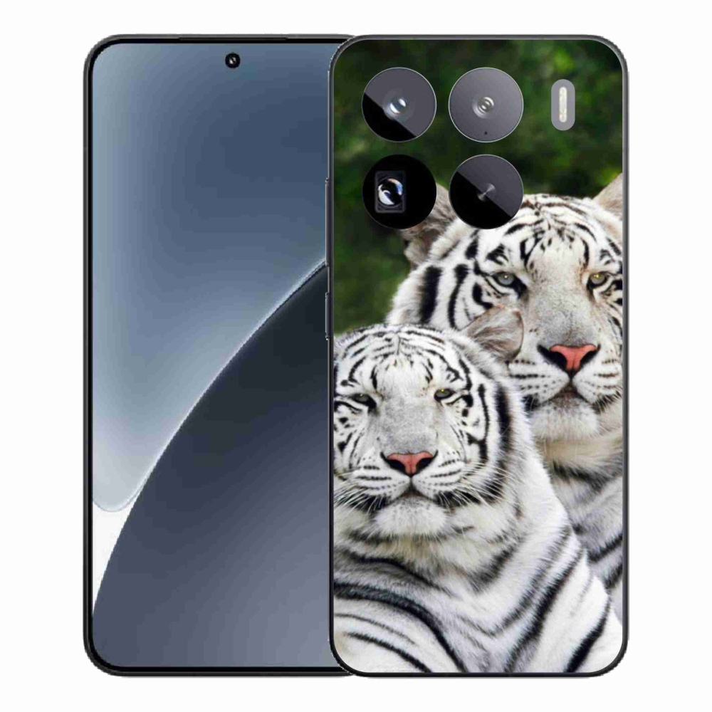 Gelový kryt mmCase na Xiaomi 15 Pro - bílí tygři