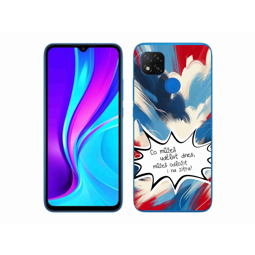 Gelový kryt mmCase na Xiaomi Redmi 9C - vtipný text 9 bílé pozadí