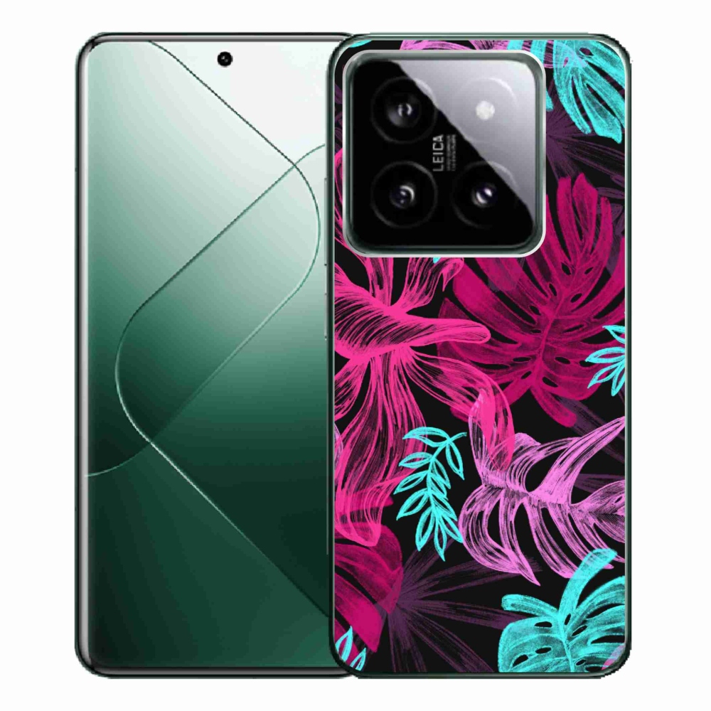 Gelový kryt mmCase na Xiaomi 14 Pro - květiny 1