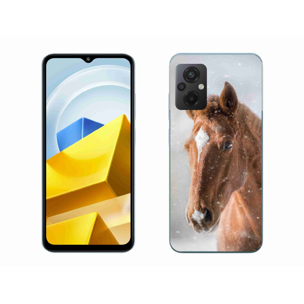 Gelový kryt mmCase na Xiaomi Poco M5 4G - hnědý kůň 2