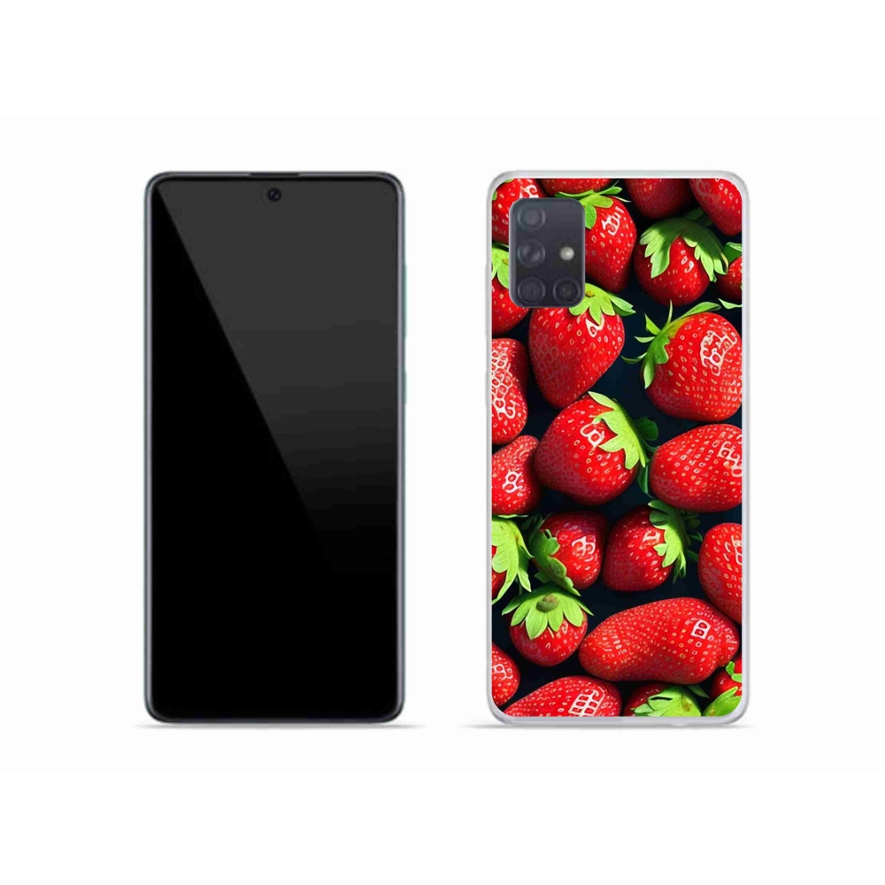 Gelový kryt mmCase na Samsung Galaxy A51 - jahody
