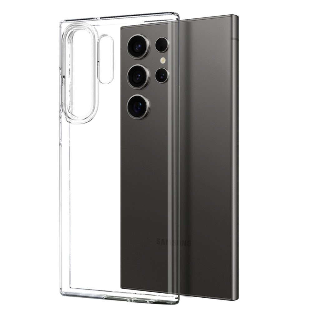 NORTHJO průhledný gelový obal + tvrzené sklo na Samsung Galaxy S25 Ultra - průhledný