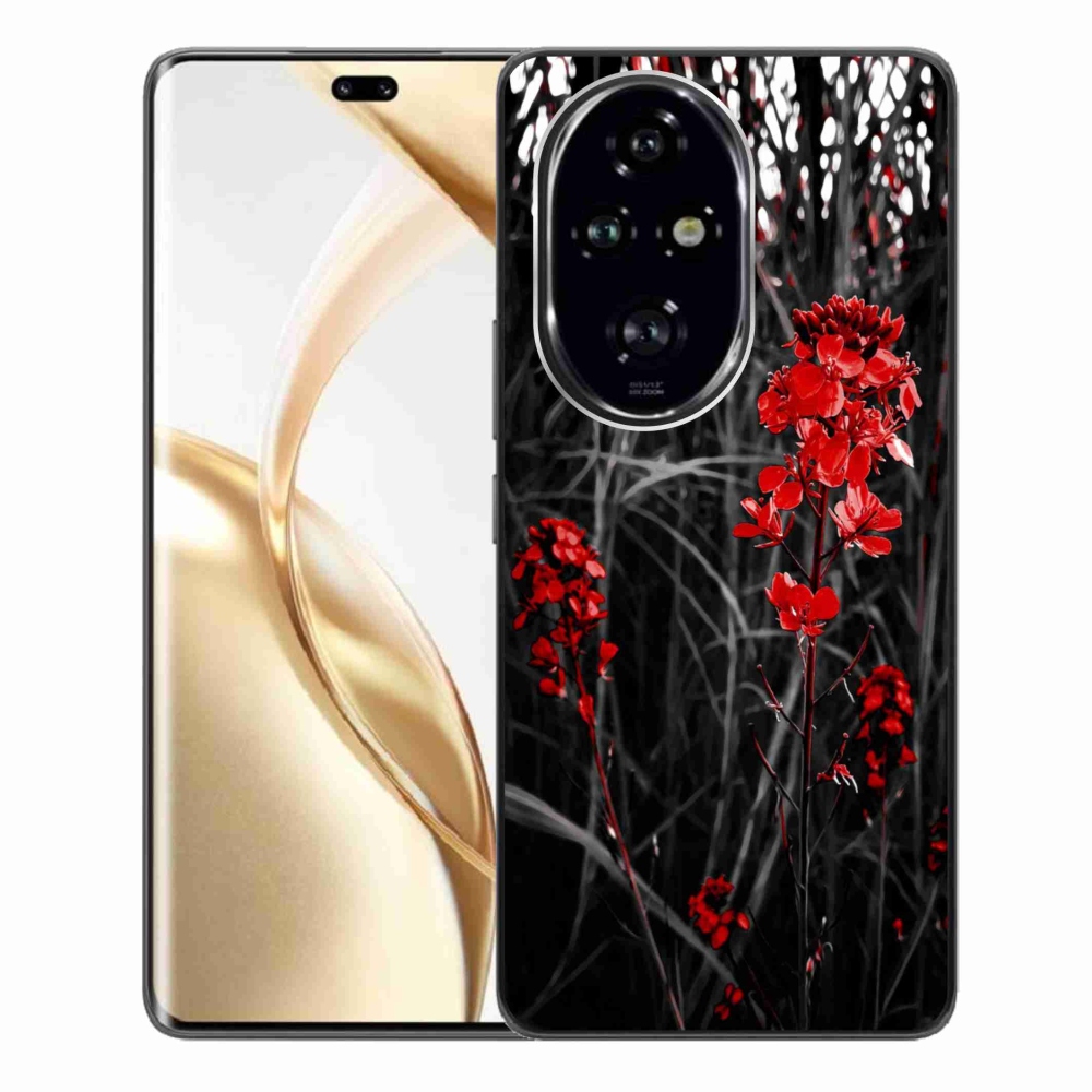 Gelový kryt mmCase na Honor 200 Pro 5G - červená rostlina